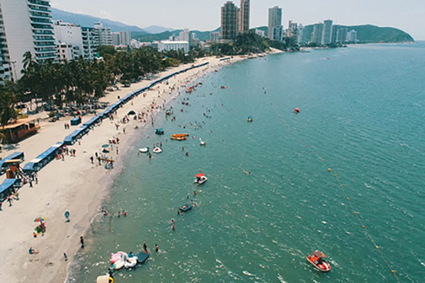 Santa Marta recibió más de 180.000 visitantes a lo largo de la semana, el tamaño promedio de los grupos fue de cuatros personas. 