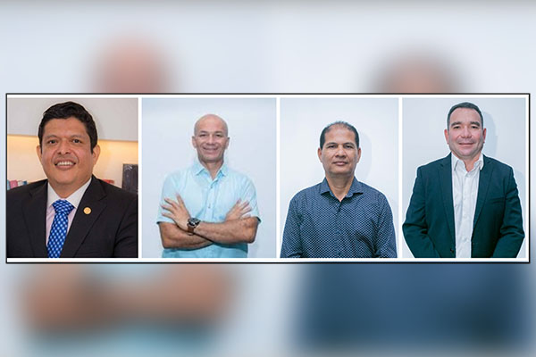 Pablo Vera Salazar, Jean Rogelio Linero Cueto, Rodolfo Enrique Sosa Gómez y Waldyr Fong Silva, aspirantes.
