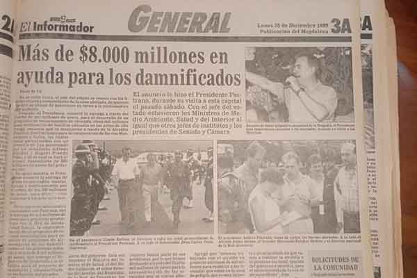 EL INFORMADOR registró el 20 de diciembre la llegada a Santa Marta del presidente de la República, Andrés Pastrana Arango, quien estuvo acompañado del alcalde Jaime Solano Jimeno y otras personalidades. EL INFORMADOR registró el 20 de diciembre la llegada a Santa Marta del presidente de la República, Andrés Pastrana Arango, quien estuvo acompañado del alcalde Jaime Solano Jimeno y otras personalidades.
