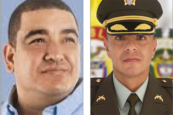 Alfredo Navarro Manga, alcalde del municipio de Sitionuevo, Magdalena y Coronel Jorge Andrés Bernal Granada, comandante Policía Metropolitana de Santa Marta.