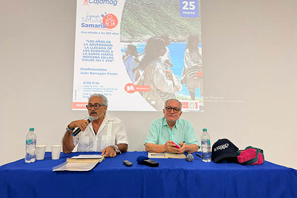 En esta ocasión, la conferencia estuvo a cargo del historiador Julio Barragán Pardo, y Edgar Rey Sining quien basó su charla en el tomo 6 de la serie de libros publicados en el marco de este espacio académico y cultural.