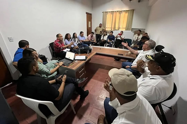 Despacho del alcalde de Aracataca en donde se llevó a cabo la reunión interinstitucional con los representantes de Aracataca, Ciénaga el Icbf, la Defensoría del Pueblo y otras instituciones.
