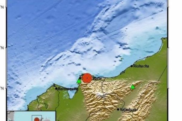 Evento Sísmico - Boletín Actualizado 1, 2025-05-26, 13:51 hora local Magnitud 2.9, Profundidad Superficial (Menor a 30 km), Santa Marta - Magdalena, Colombia.