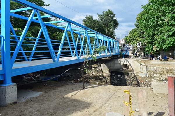 Puente Villa Leidy, ya a punto de ser entregado y que beneficiará a estudiantes y a toda la comunidad que es residente de este sector.  