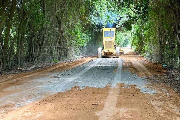Trabajos de adecuación y mejoras en las vías que conectan la vereda de Riofrío hasta Río Frío en el municipio de Zona Bananera.