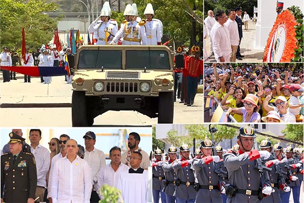 Los actos conmemorativos de la Independencia de Colombia que terminaron en el desfile militar y policial, estuvieron presididos por el presidente Gustavo Petro y el alcalde de Santa Marta, Carlos Pinedo Cuello. 