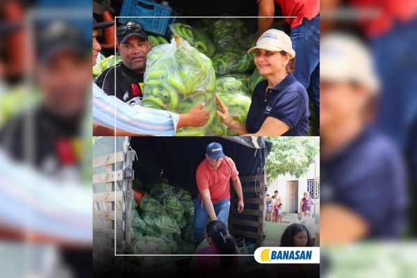 Las 500 bolsas de banano y 20 mercados distribuidos por el sector bananero buscan llevar alivio inmediato y esperanza a los hogares damnificados del Magdalena. / Foto Asbama 
