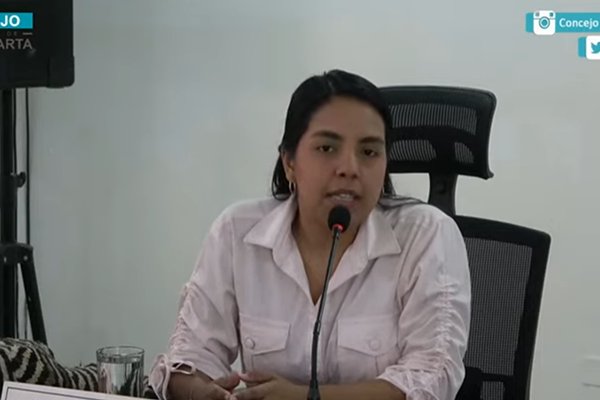 Ginna Sarmiento Gómez, concejal del Distrito de Santa Marta. / Foto Concejo de Santa Marta