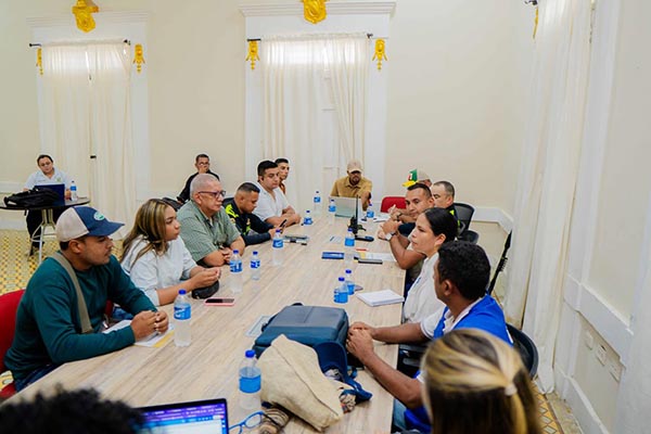 Consejo de seguridad llevado a cabo en las instalaciones de la Alcaldía de Ciénaga Magdalena. Foto Alcaldía de Ciénaga