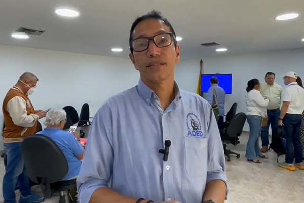 Joaquín Linero, líder sindical. / Foto red social YouTube Edgar Salas 