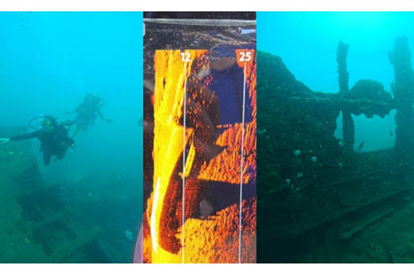Leyenda: Fotografía del hallazgo de las estructuras que menciona ICANH que se encuentra sumergida en la Bahía de Santa Marta. Foto suministrada por Unimagdalena Leyenda: Fotografía del hallazgo de las estructuras que menciona ICANH que se encuentra sumergida en la Bahía de Santa Marta. Foto suministrada por Unimagdalena
