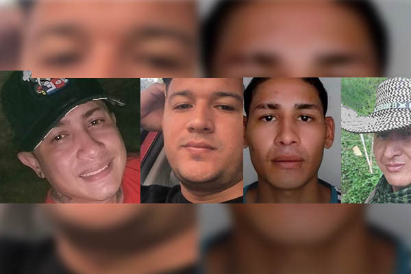 Elkin Cuestas Hernández, el hombre asesinado en El Banco; Guillermo Locarno Farías, asesinado en Santa Marta; Breiner Melo, asesinado en Los Manguitos, jurisdicción del municipio de Fundación; Ángel Ardila, asesinado en Zona Bananera. 