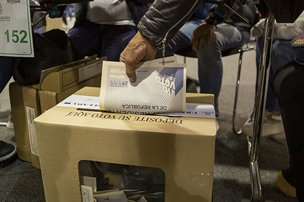 Jornada electoral en Colombia. Foto Registraduría Nacional del Estado Civil