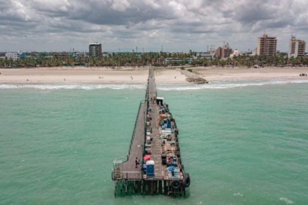 Foto panorámica de la playa de Riohacha. Foto tomada de www.LaGuajiraHoy.com