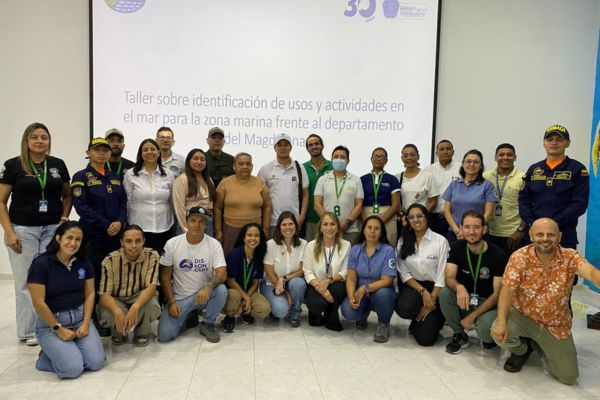  Funcionarios de Corpamag, Invemar, Dimar, y demás autoridades marítimas En el taller participativo. Foto Corpamag 