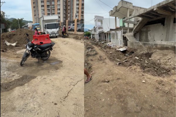 Los residentes aseguran que esta nueva disputa podría tener un trasfondo político relacionado con los enfrentamientos entre la Alcaldía y la Gobernación del Magdalena, que respalda el proyecto de pavimentación. Foto denunciantes 