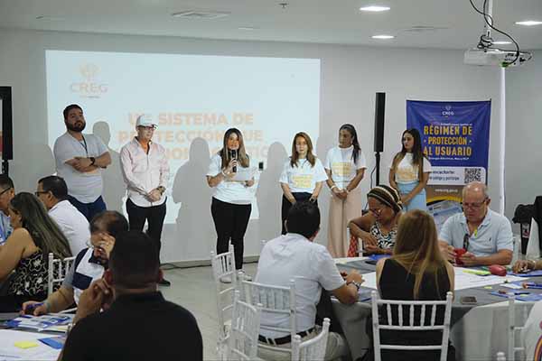 Representantes de la Creg, empresas del sector y usuarios participaron durante el talle. Foto Creg 