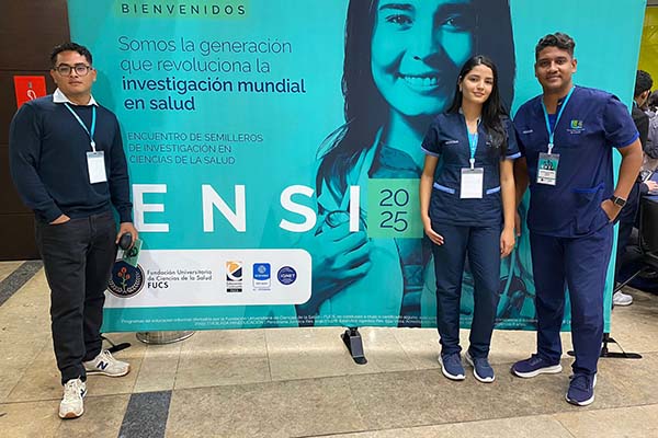 Andrés Felipe Suárez Urieles, Camila Alejandra Yépez García y Wilson David Martínez Paba. Foto UCC 
