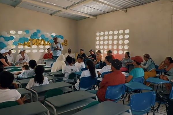 Nuevas espacios de aprendizaje recién inaugurados en la Institución Educativa Elvia Vizcaíno de Todaro. Foto Alcaldía de Aracataca 