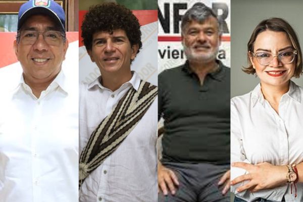 Rafael Noya, Miguel Martínez, Luis Santana y Margarita Guerra. Foto derechos reservados EL INFORMADOR // Foto de Margarita tomada de su cuenta de X @mmarguiguerra
