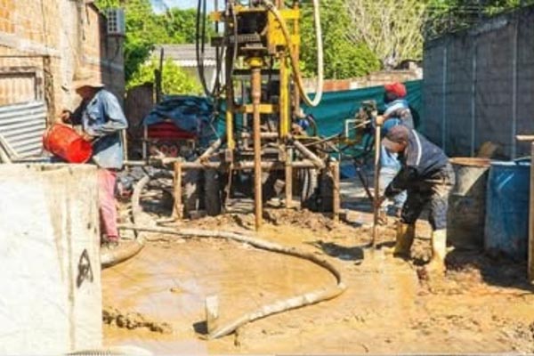 Obras de construcción de acueducto en una zona rural del municipio de Aracataca. Foto alcaldía de Aracataca 