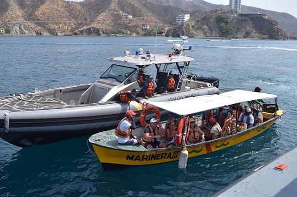 Dimar recordó que antes de zarpar o ingresar al mar es indispensable consultar el estado del tiempo y las condiciones meteomarinas. Foto Dimar 