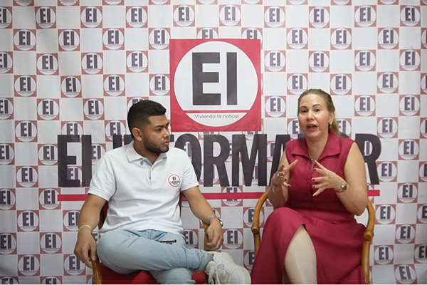 Juan Mozo De Lima, periodista junto a Lina Sánchez, Secretaria de Cultura del Distrito de Santa Marta. Foto derechos reservados EL INFORMADOR 