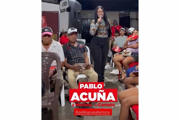 En el municipio de Plato, la exdiputada y excandidata a la alcaldía de ese municipio, Martha López reiteró su respaldo y el de sus amigos a la candidatura de Pablo Acuña. (Cortesía de la campaña de Acuña)
