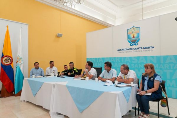 Para garantizar una jornada segura y tranquila, la administración distrital en cabeza del Alcalde Carlos Pinedo, en articulación con la Policía Metropolitana, Ejército Nacional y Fiscalía. Foto Alcaldía 