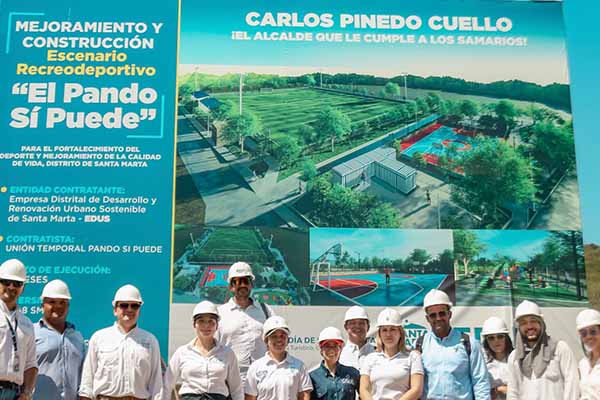  La comisión técnica de Somos Cenit verificó un avance del 38 % en las obras de la cancha El Pando, un proyecto que busca fortalecer el deporte y la integración comunitaria. Foto Alcaldía 