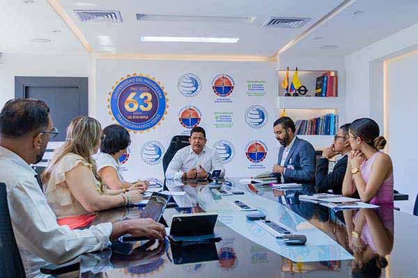 El encuentro fue liderado por el rector Pablo Vera, quien reafirmó el compromiso de la Alma Mater con la Cooperación Internacional. Foto Unimagdalena