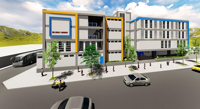 El colegio Jhon F. Kennedy  está ubicado en el barrio Pescaito y será entregado a finales de noviembre, en vista que este lleva un avance de 95%. 