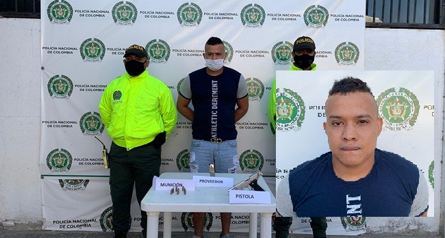 Javier Enrique Pérez Bayona, alias ‘Musculito’ fue capturado por la Policía Metropolitana de Santa Marta.