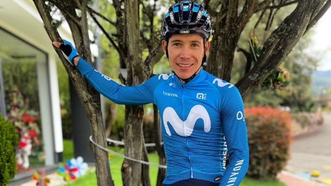 El pedalista colombiano Miguel Ángel 'Superman' López se mostró confiado en hacer una buena carrera.