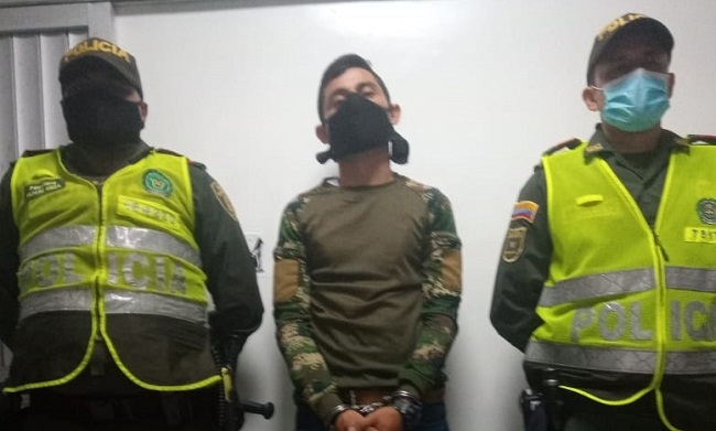 Jhovanny Moisés Sepúlveda Granados, fue capturado en medio de un operativo desarrollado por la Policía Metropolitana.