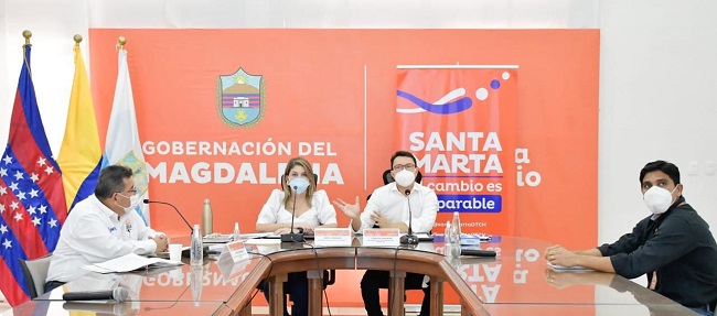 La alcaldesa de Santa Marta apoyó la propuesta del mandatario departamental ante los máximos directivos de la Odesur.