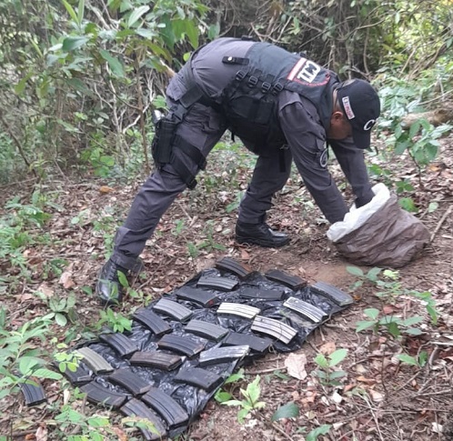 En una de las acciones en la vereda Donama, jurisdicción de Santa Marta fue hallado un fusil.