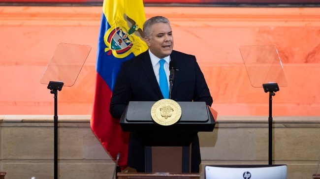 Al Presidente Iván Duque le acompaña una delegación de los sectores cafetero, floricultor, cárnico y representantes de instituciones de salud.
