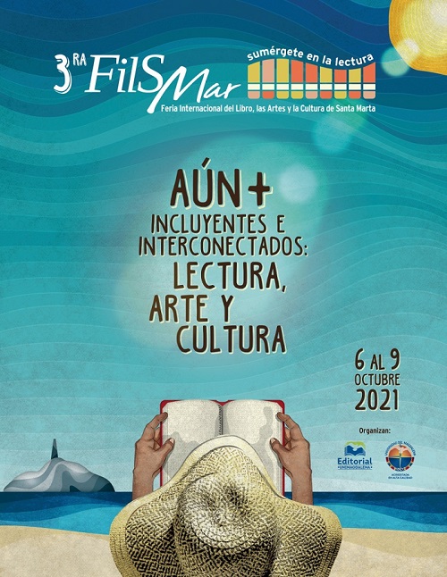 Afiche de la tercera Feria Internacional del Libro las Artes y la Cultura de Santa Marta. 