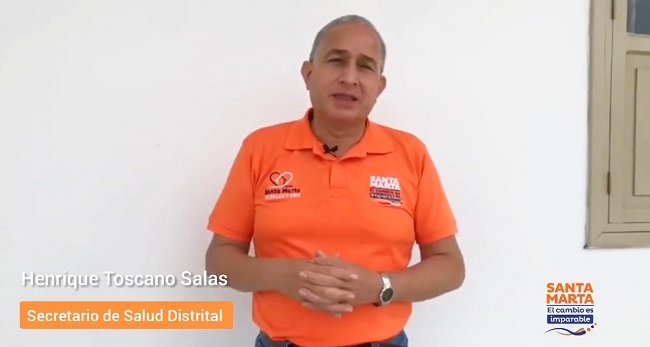 Henrique Toscano Salas, secretario de Salud Distrital de Santa Marta.