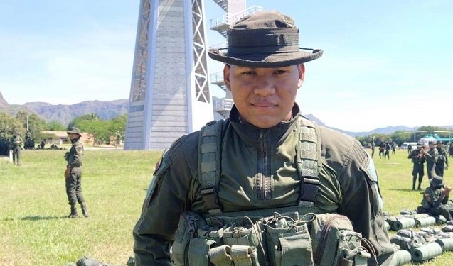 Carlos Mario Cuello Galán, uniformado muerto.
