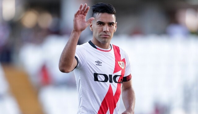Radamel Falcao García, delantero colombiano al servicio del Rayo Vallecano de España.