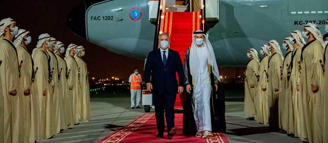 En su visita a Emiratos Árabes el Presidente Iván Duque participará en la Feria Expo Dubái 2020 y recorrerá el Pabellón de Colombia, que ha sido uno de los más visitados del evento.
