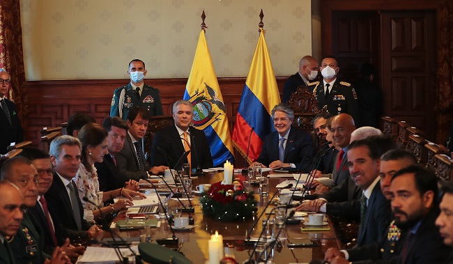 La reunión entre ambos mandatarios, se produce en momentos de una crisis de seguridad en Ecuador marcada por un incremento de los homicidios.