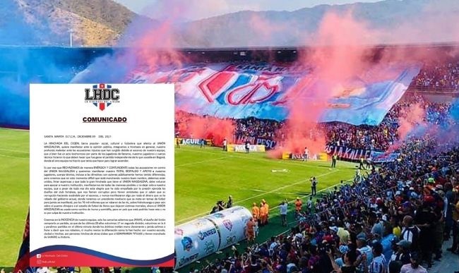 La hinchada del Unión Magdalena asegura que el equipo ganó limpiamente.