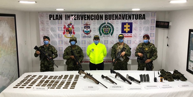 La diligencia fue adelantada en una vivienda ubicada en el sector de Llano Bajo, Aguas Claras, en zona rural de Buenaventura.