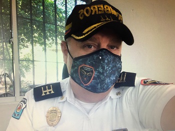 Richard Chahin Muñoz, capitán operativo de Cuerpo de Bomberos Voluntarios de Santa Marta.