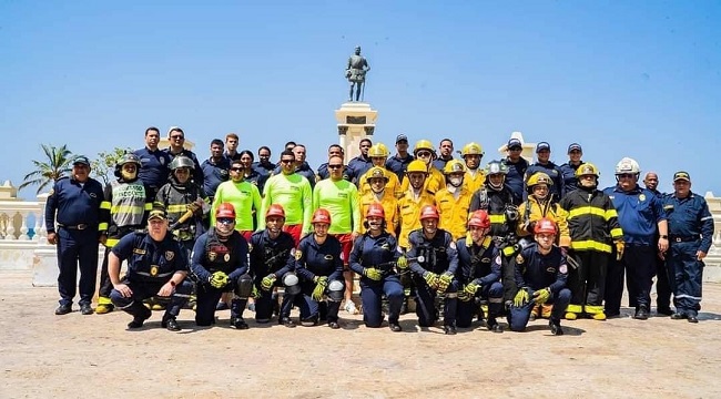 El Cuerpo de Bomberos Voluntarios está conformado por 35 miembros y un mayor número de voluntarios.