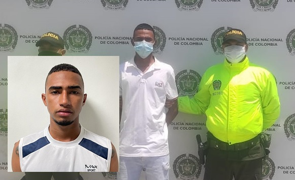 Andrés Felipe Andrews Muñoz, capturado en operativo adelantado por la Policía Metropolitana de Santa Marta.