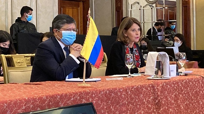 La vicepresidente y Canciller Marta Lucía Ramírez hizo un llamado a Bolivia, Ecuador y Perú a trabajar para intercambiar información y lograr soluciones comunes